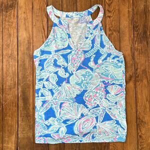 Women’s Lilly Pulitzer sleeveless racer back top blue size medium